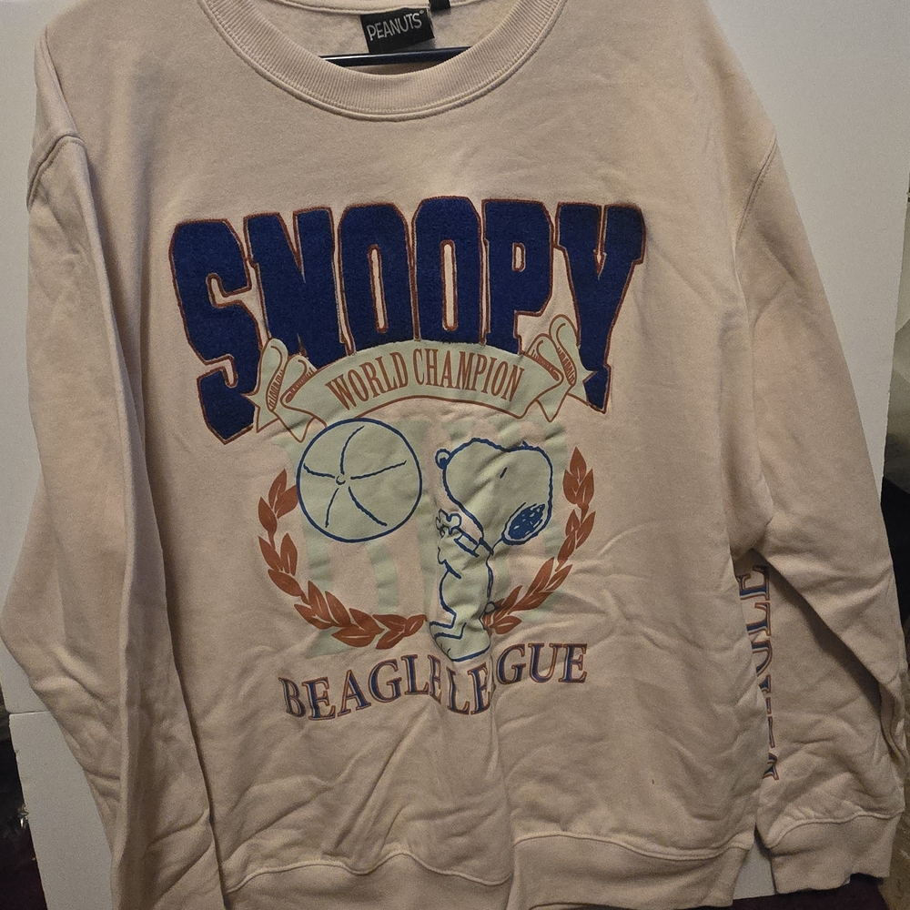 Peanuts Snoopy World Champion Cream Sweater